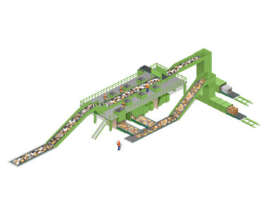 Recyclables are sorted manually and mechanically